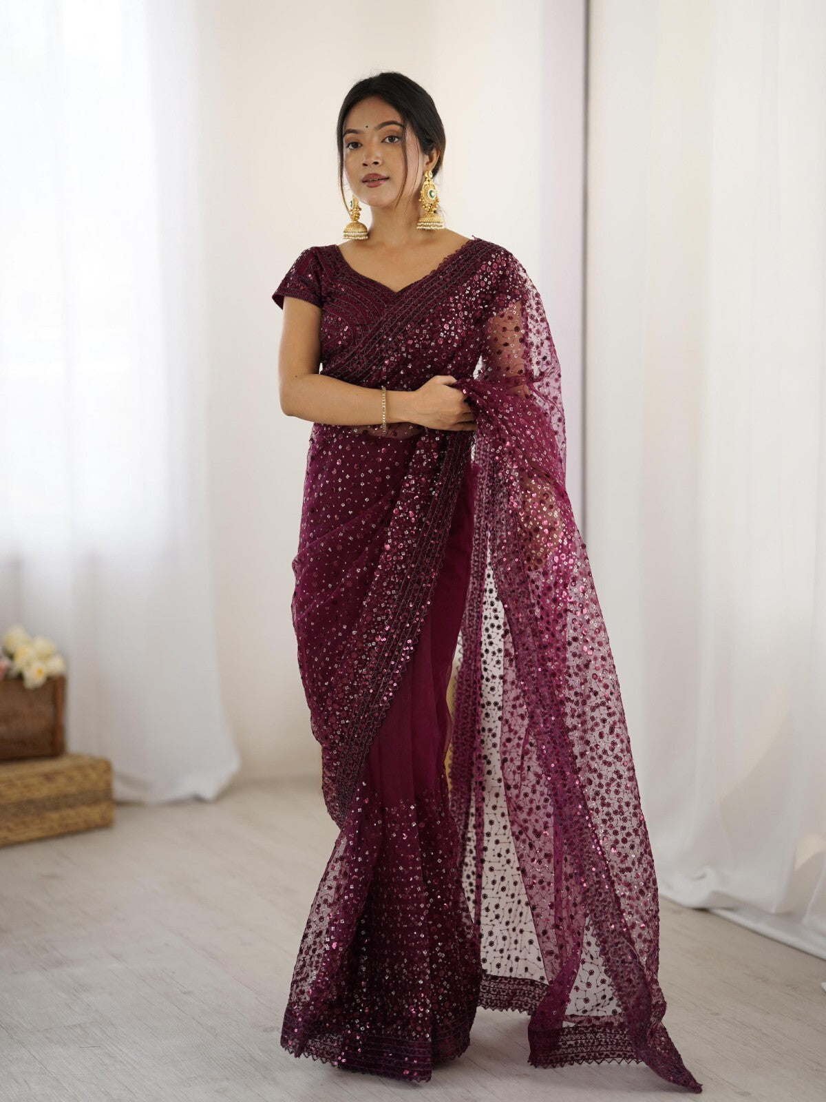 SAREE BLOUSE BOLLYWOOD PARTY WEAR INDIAN PAKISTANI NEW SARI WEDDING DE