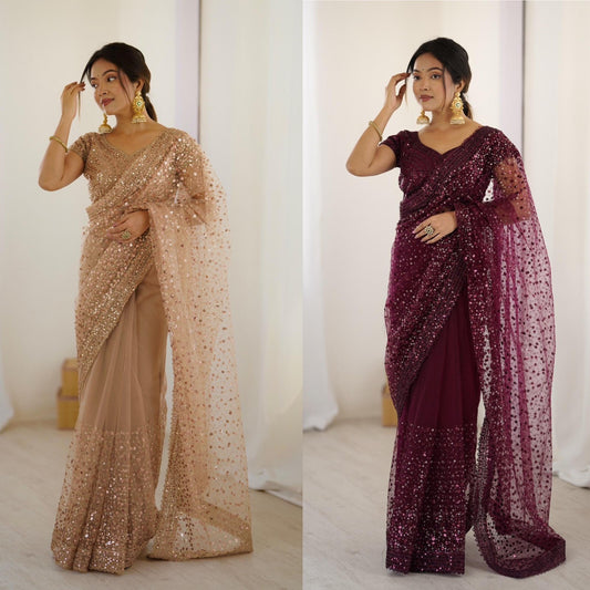 SAREE BLOUSE BOLLYWOOD PARTY WEAR INDIAN PAKISTANI NEW SARI WEDDING DE